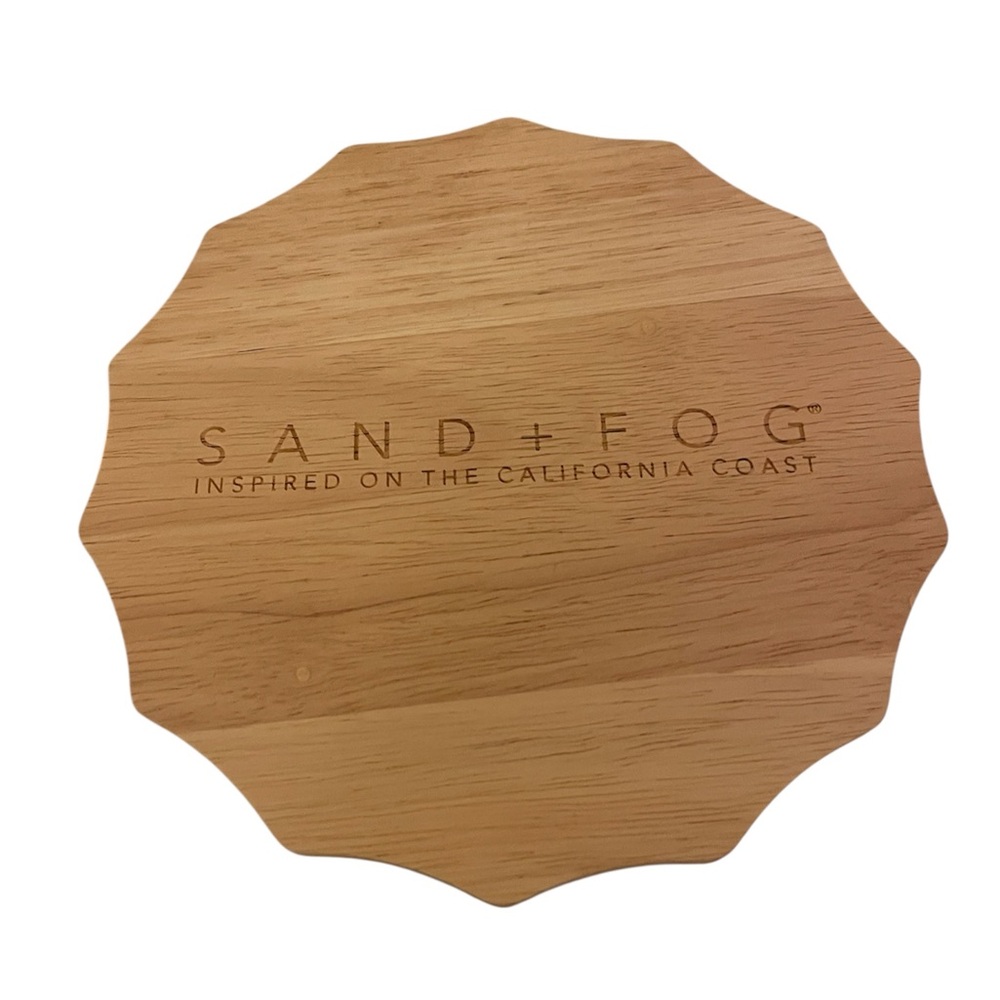 Sand + Fog 57 oz. Scalloped Candle with Rubber Wood Lid Frazier Fir Green - Picture 5 of 6